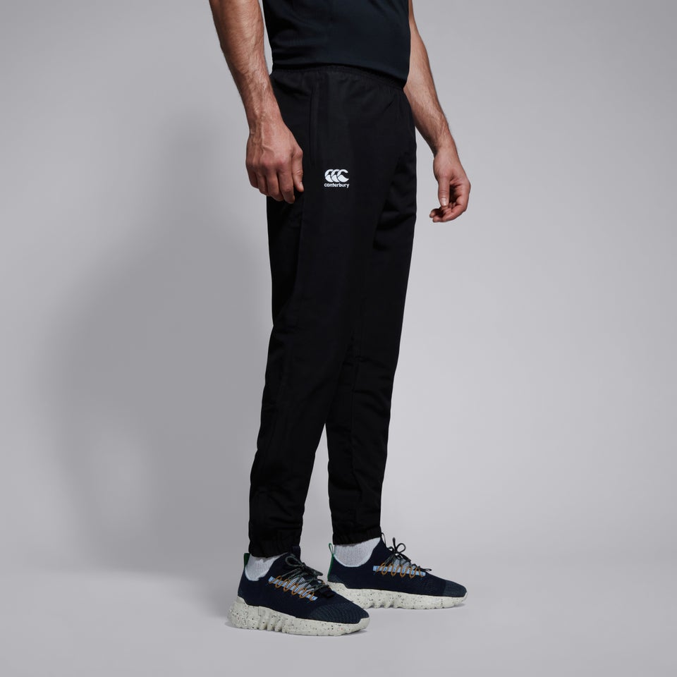 Mens Club Plain Tapered Cuff Track Pants Black