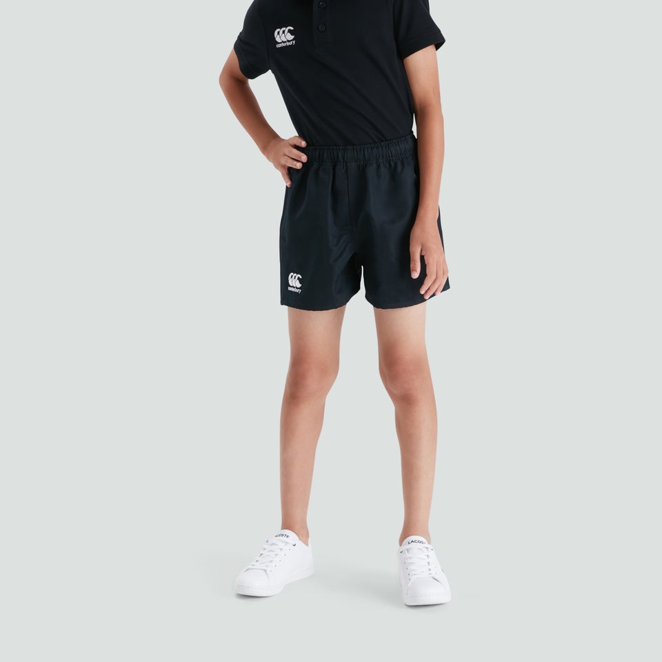 Junior Unisex Professional Polyester Short Black