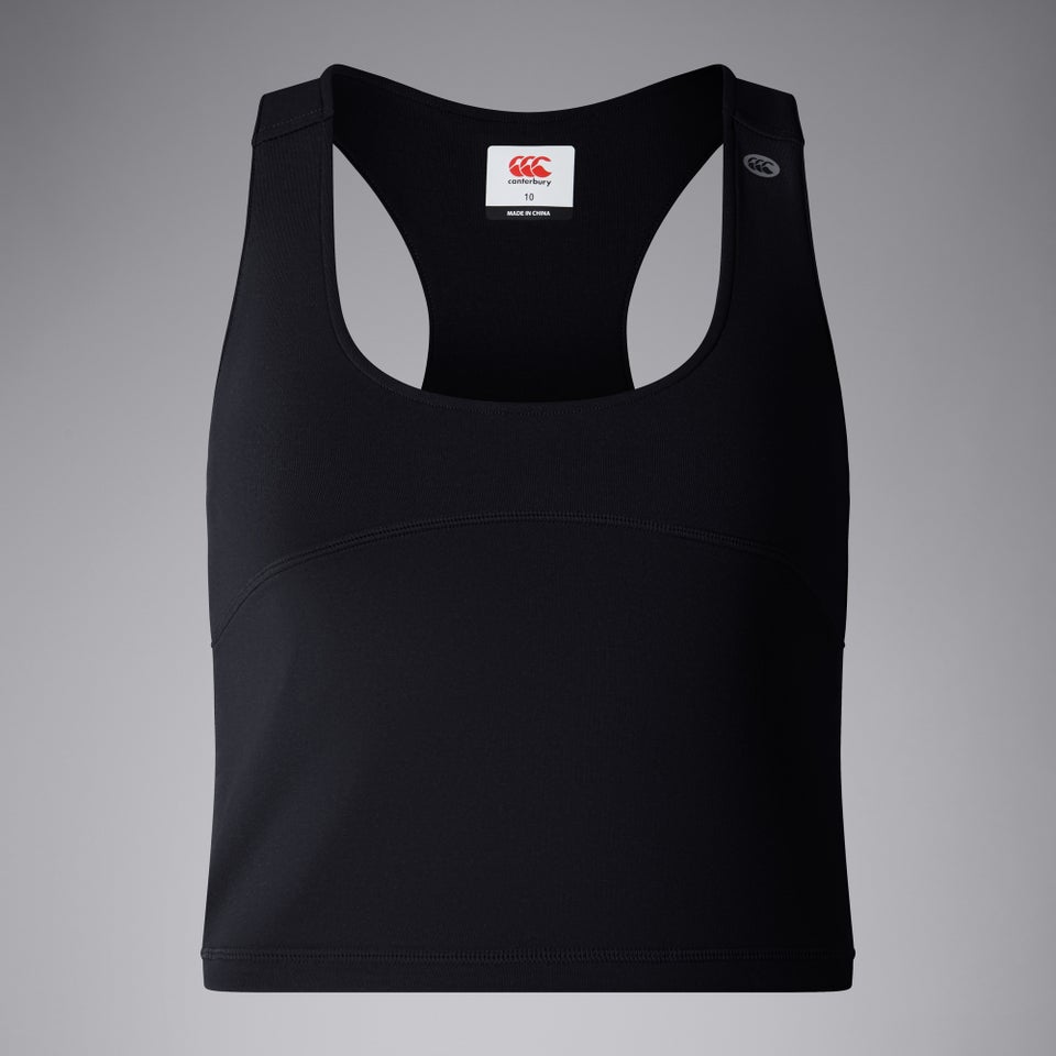 Womens Convex Crop Vest Black