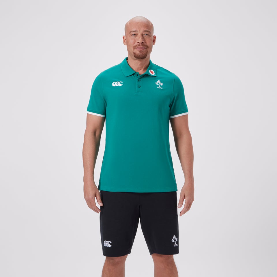 Mens Ireland Team Polo Shirt Green/White