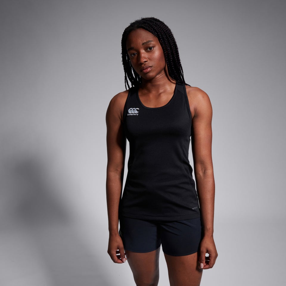 Womens Club Dry Racerback Singlet Black