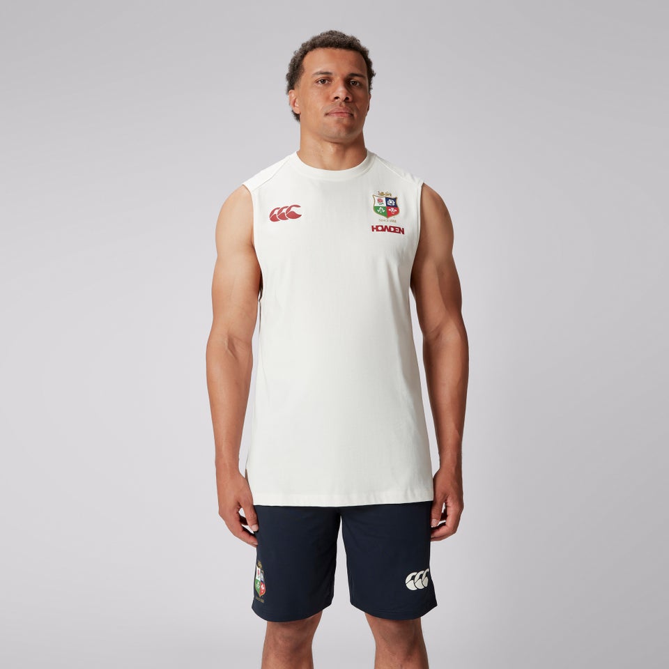 Mens British & Irish Lions Cotton Tank Cream