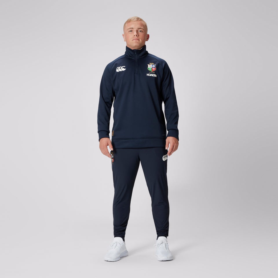 Mens British & Irish Lions 1/4 Zip Fleece Navy
