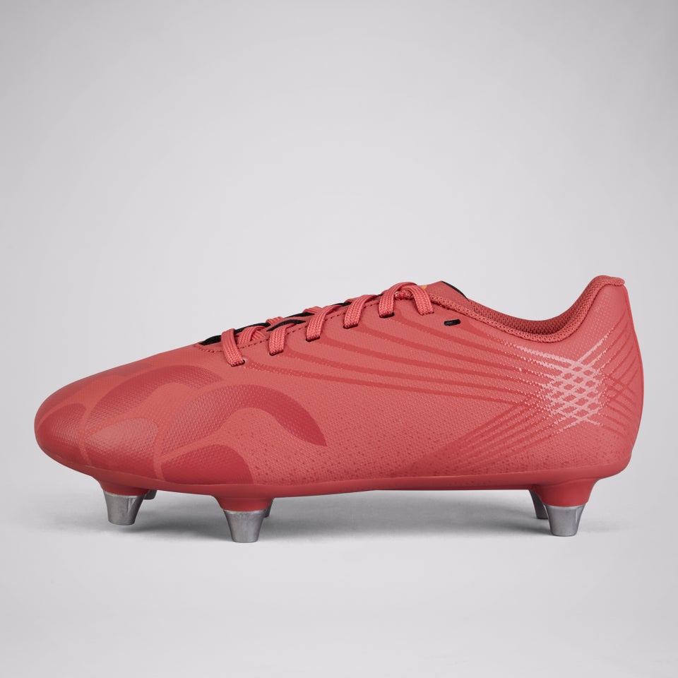 Junior Unisex Stampede Groundbreak Team Soft Ground Boots Purple/Orange