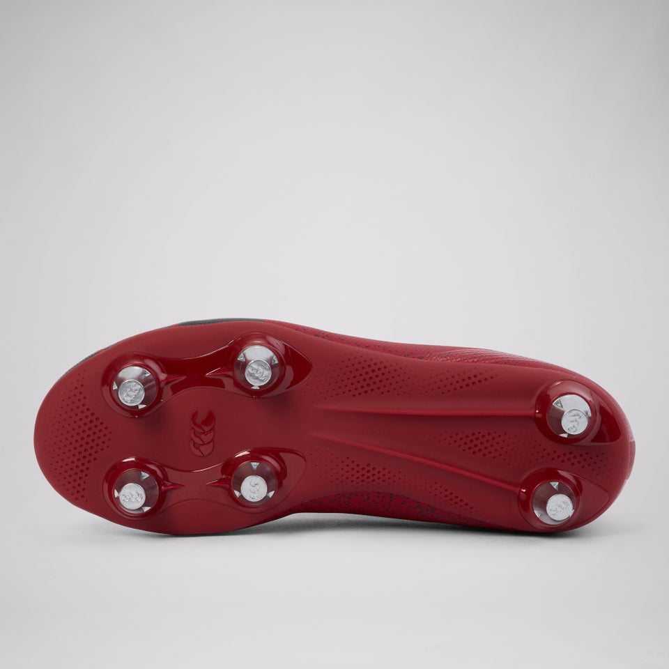 Junior Unisex Stampede Ground Break Team Soft Ground Boots Red