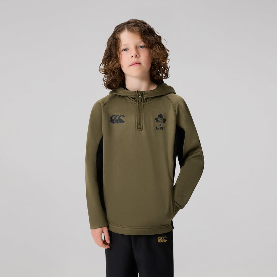 Junior Unisex Zip Training Hoody Green/Black