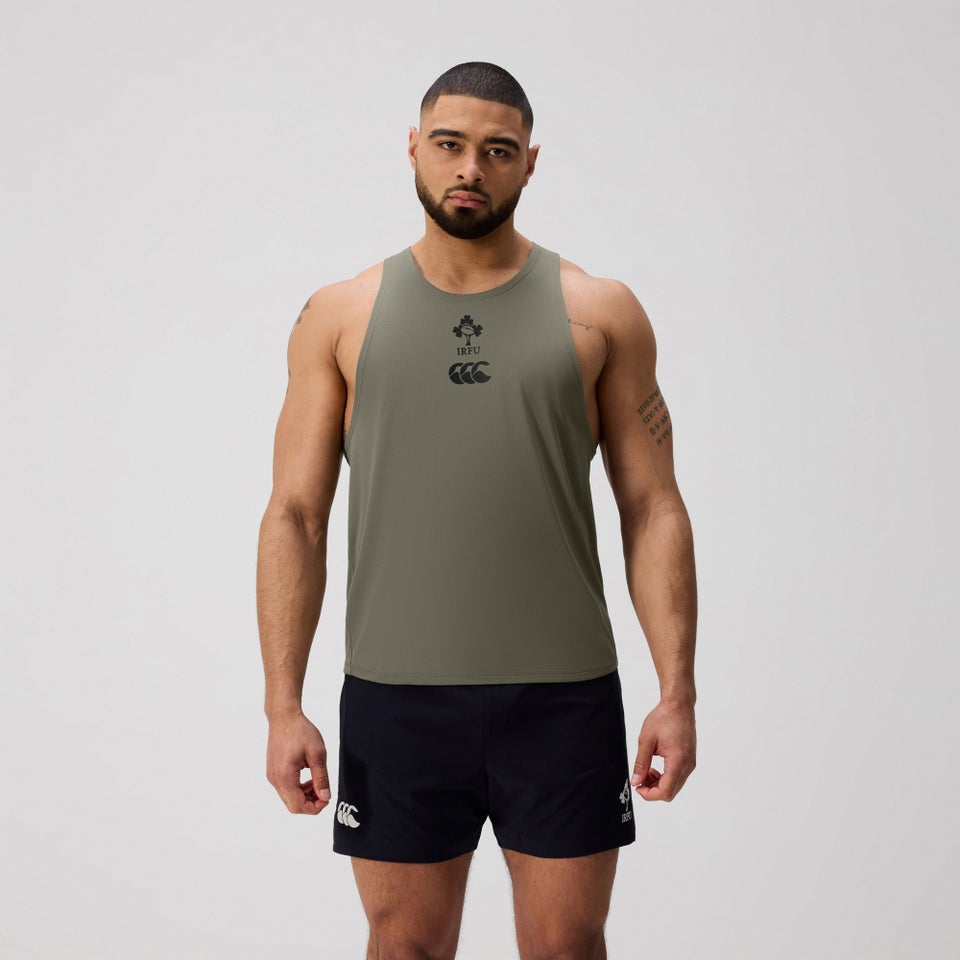 Mens Ireland Poly Training Singlet Green
